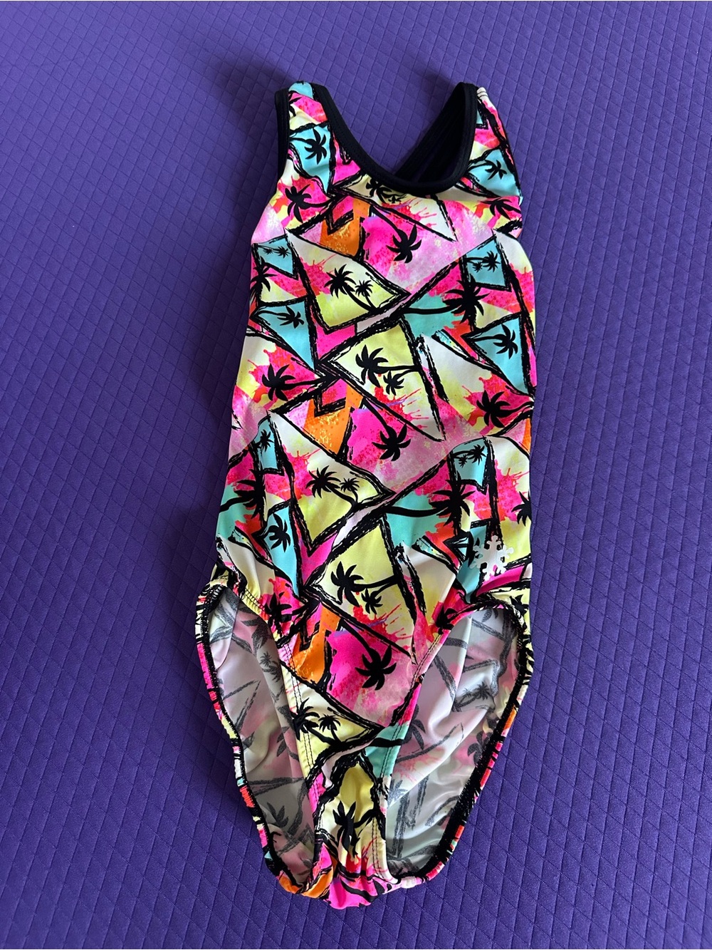 Palm tree snowflake designs leotard